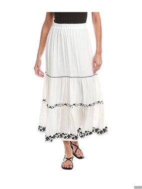 Max Studio London Maxi Skirt XS white